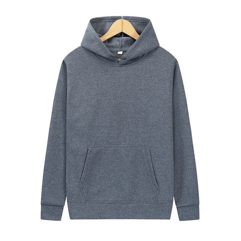 Fashion women's casual solid color hoodie sweatshirt with pocket front, polyester material, hooded collar, full sleeves - SF0049